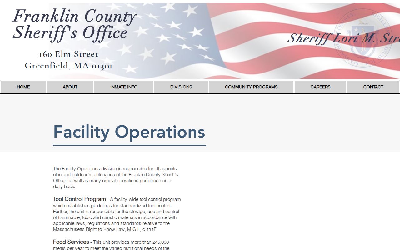 Franklin County projected release date and sentence computation duties