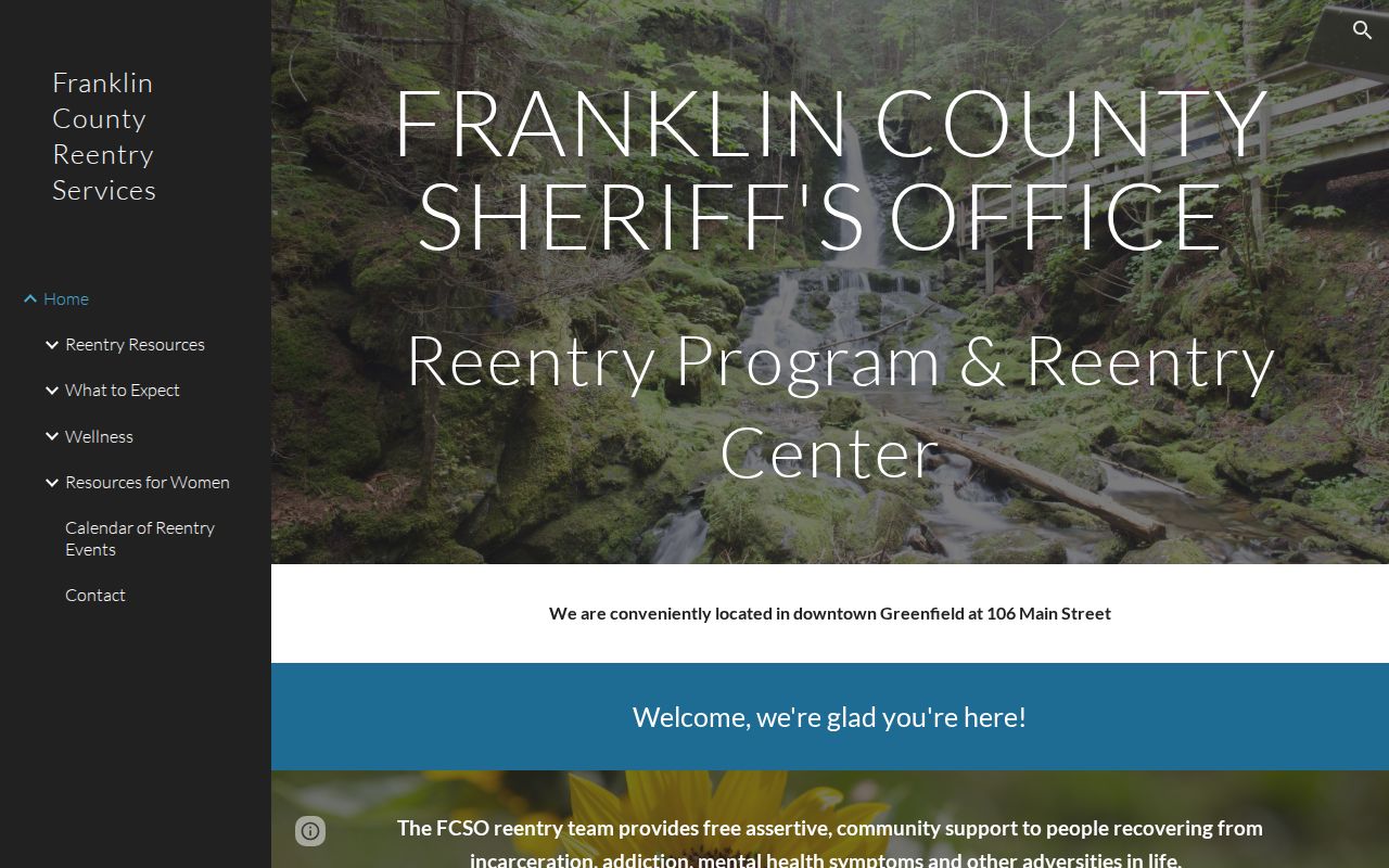 Franklin County reentry services after parole or probation release